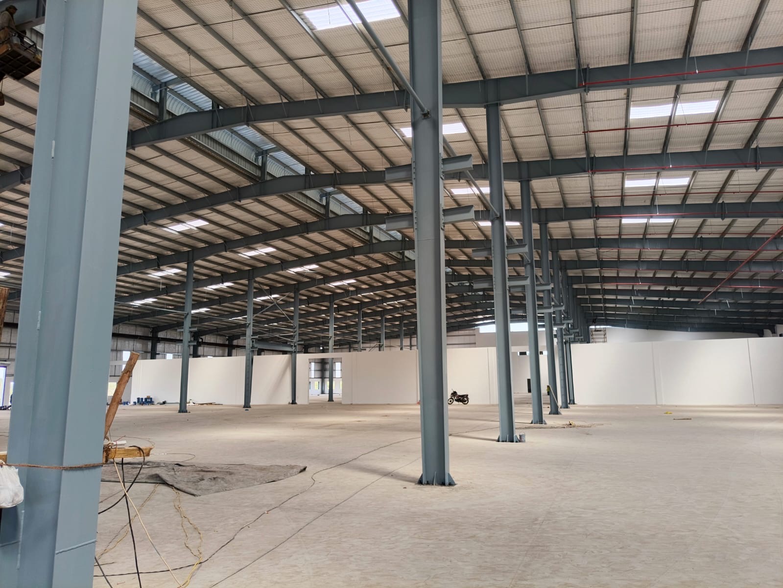 Steel frame erection